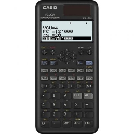 Calculadora Científica Casio FC-200V-2/ Preta | Assismática | Assismática