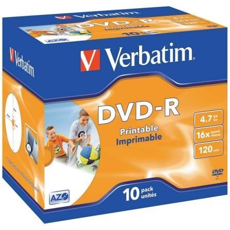 Verbatim - DVDs virgem 4,7 GB DVD-R 10 unidades | Assismática | Assismática
